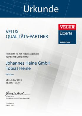 Logo Velux - Qualitäts-Partner